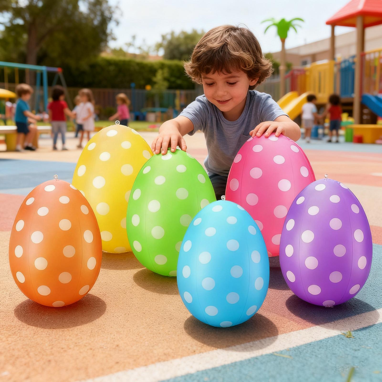 Party Games Easter Egg - نفخ بيض عيد الفصح 6 قطعة/المجموعة