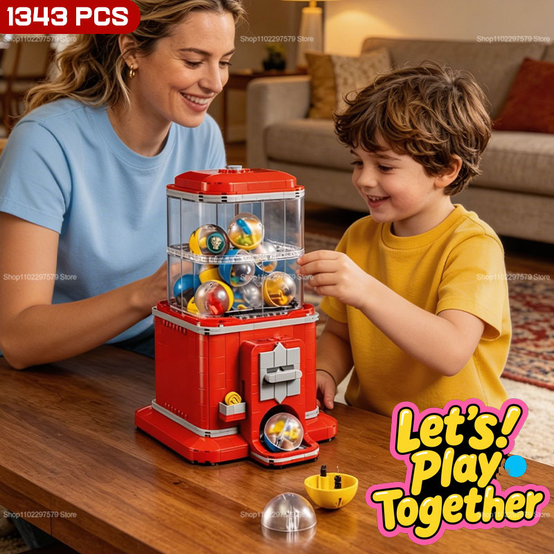 Party Games Easter - مجموعة مكعبات بناء ماكينة البيع الآلي