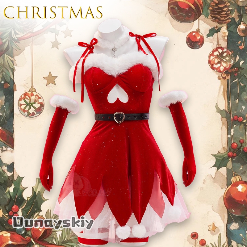 Party Games Online Free - فستان AOriginal Red Christmas Elf Velvet
