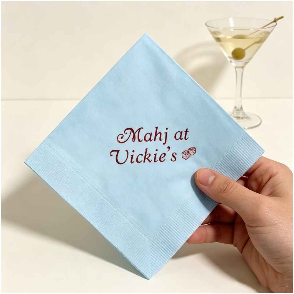 Party Games At Christmas - 50 قطعة مناديل كوكتيل مخصصة لحفلات