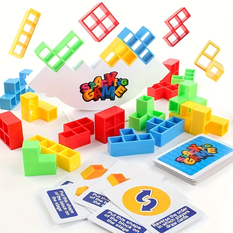 لعبة برج التوازن الملونة للأطف - مراجعة Party Games Competition وسعره