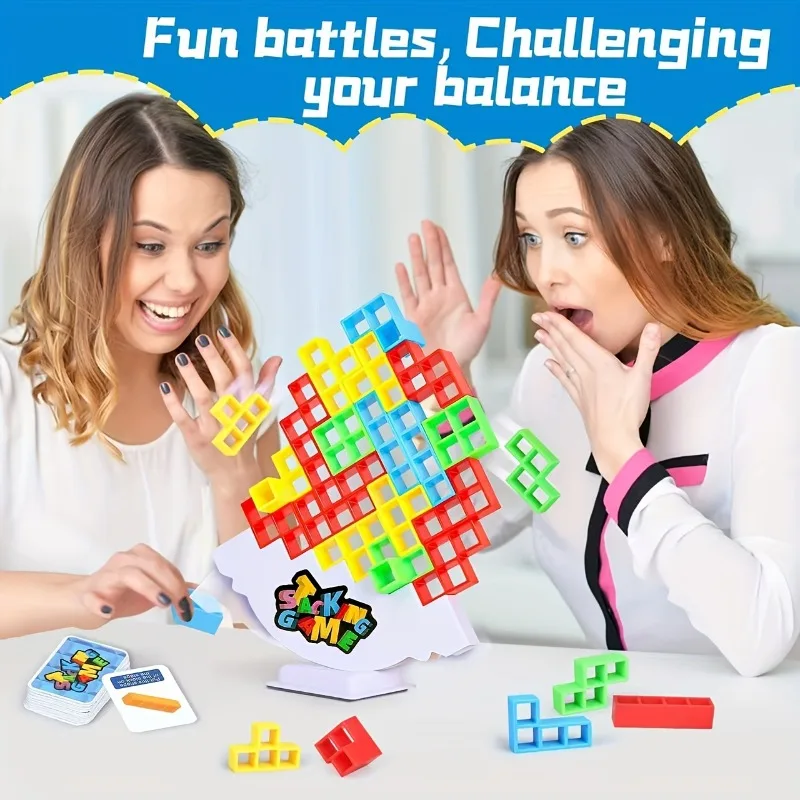 لعبة برج التوازن الملونة للأطف - مراجعة Party Games Competition وسعره