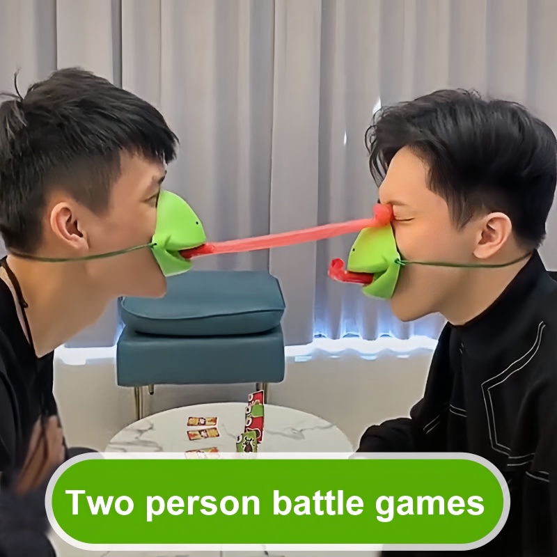 لعبة قناع الضفدع ملصق لسان الض - مراجعة Party Games Competition وسعره